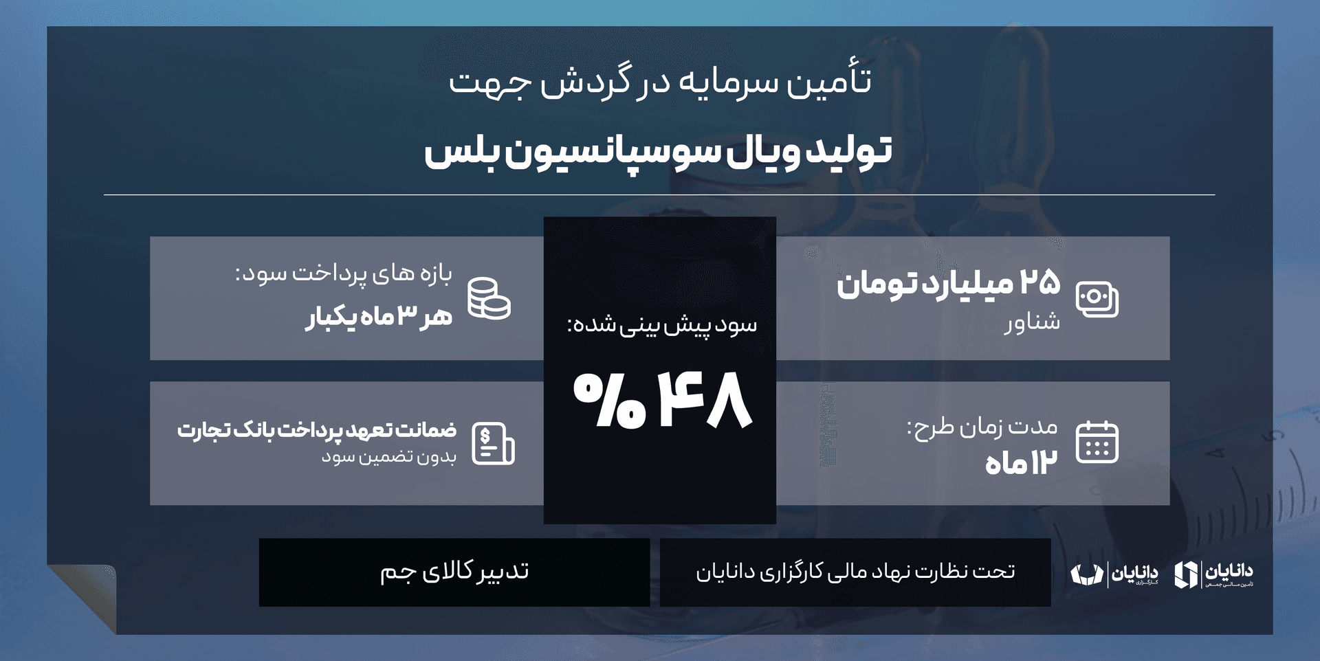  تولید ویال سوسپانسیون بلس