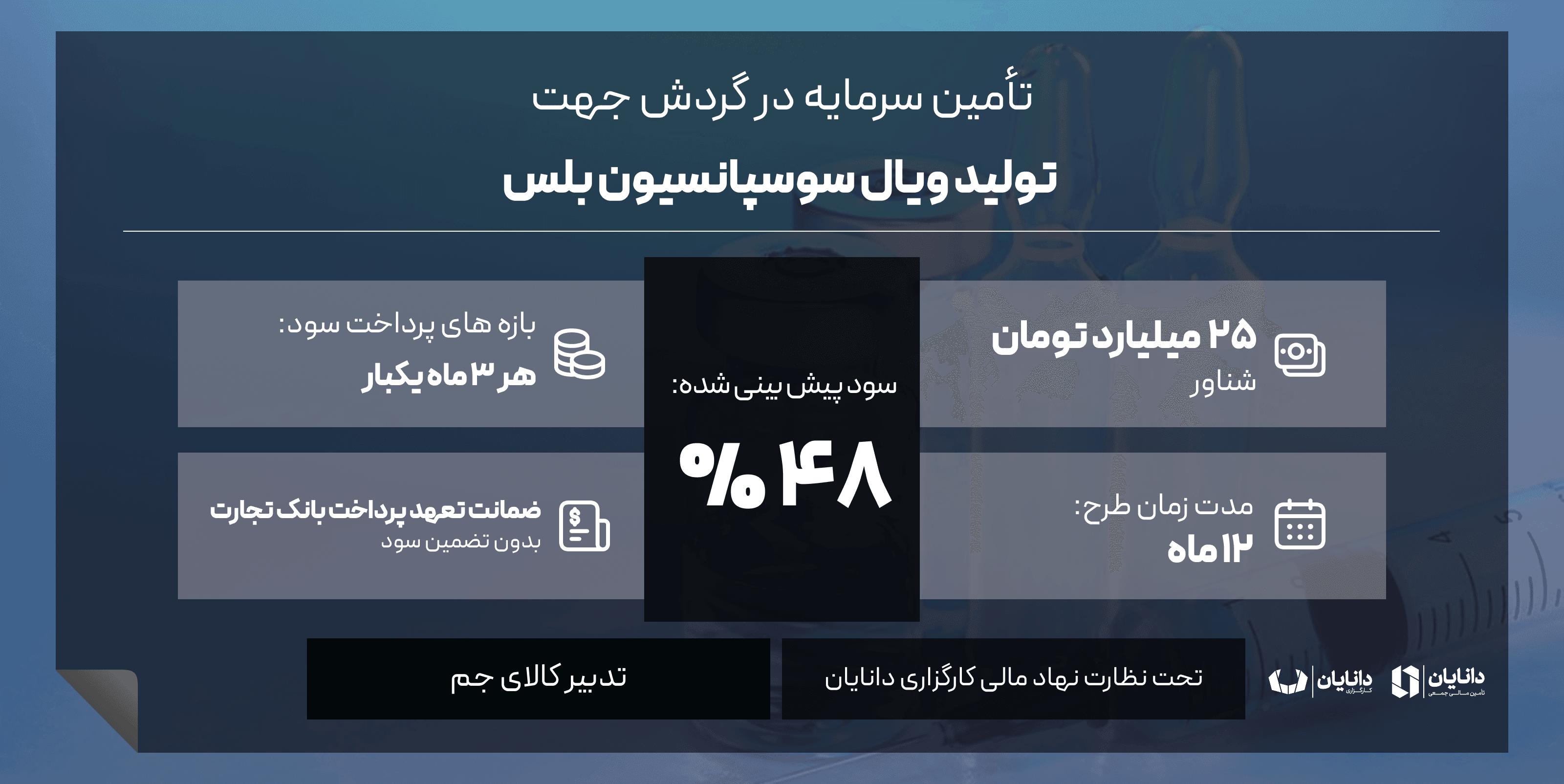  تولید ویال سوسپانسیون بلس