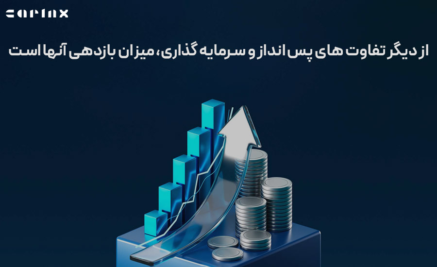 از دیگر تفاوت پس انداز و سرمایه گذاری، باید به بازدهی آنها اشاره کرد