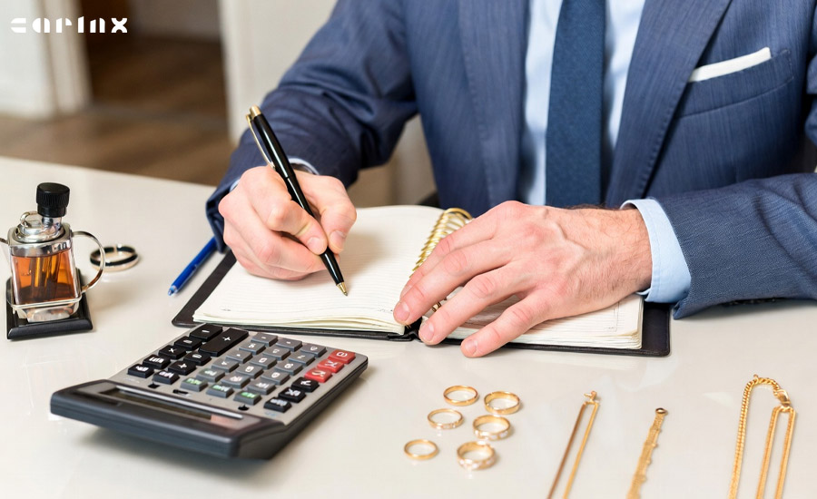 محاسبه قیمت نهایی طلا توسط طلافروشان