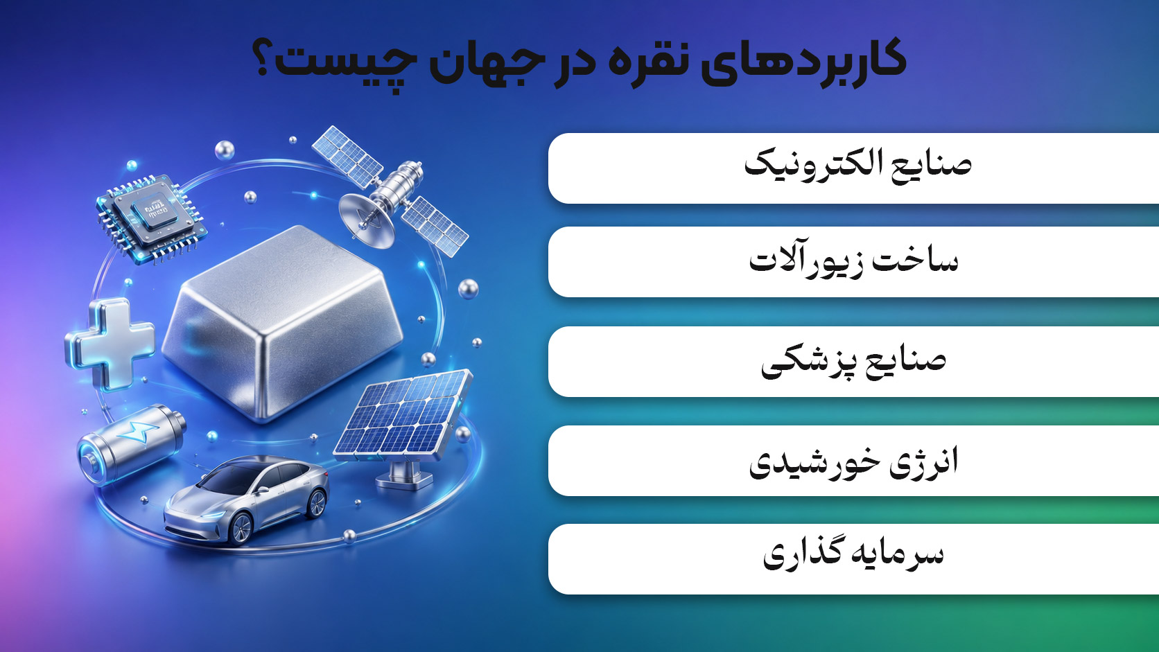 کاربردهای نقره در جهان